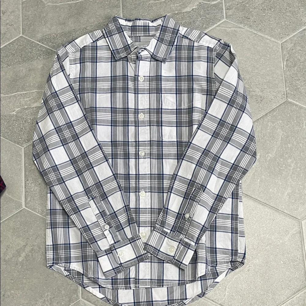 Children’s Place Boys Long Sleeve Button-Down Shirts – Set of 2 – Size 7/8 – NWT